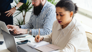 people working in the office